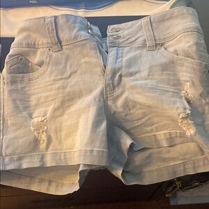 TCL Blue Jean Shorts Distressed Cuffed Hem